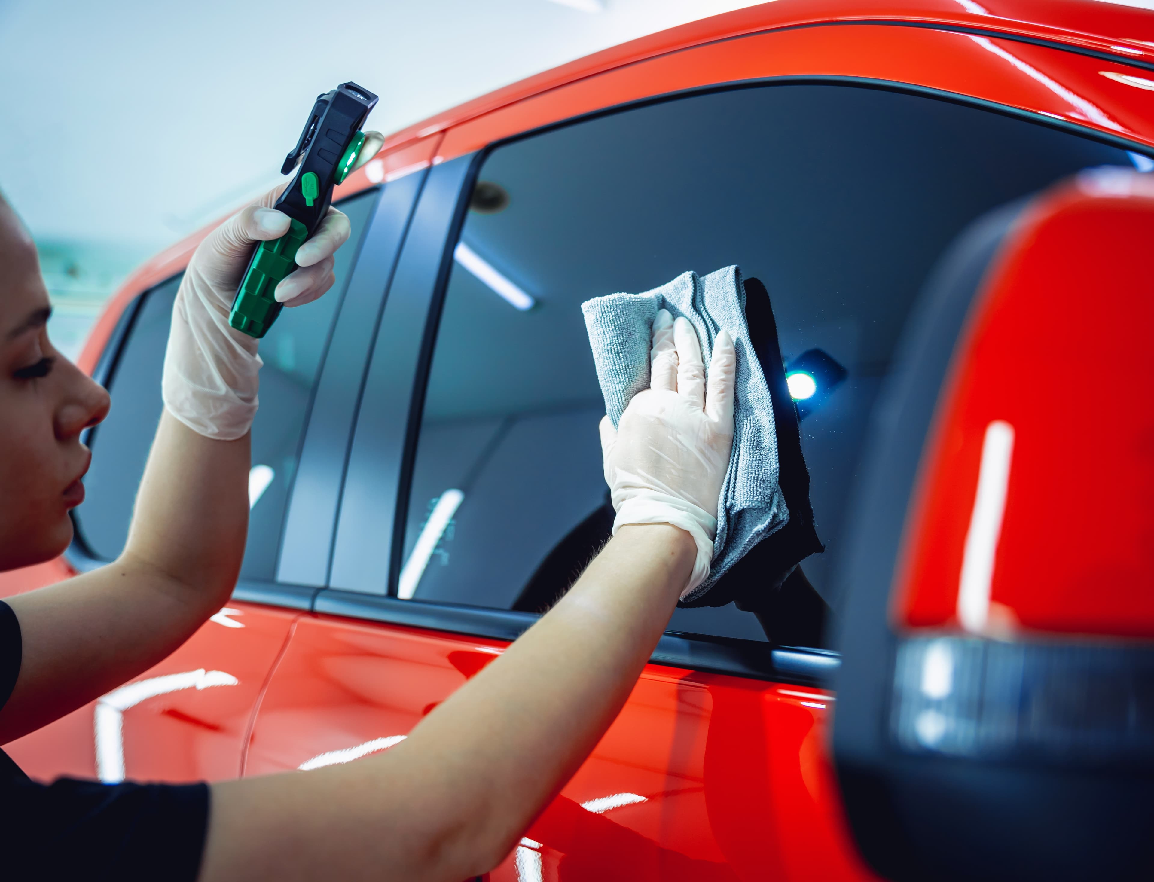 Safe Glass & Mirror Protection in the ArmourOne Automotive protection application process