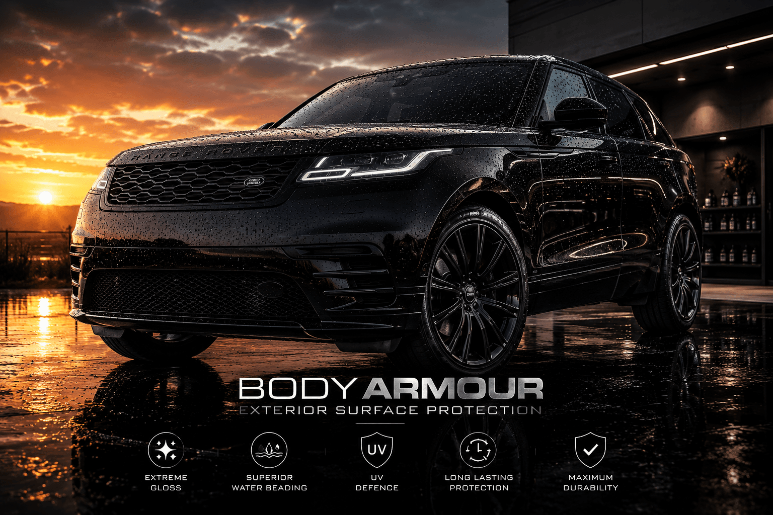 Close up detail of ArmourOne Body Armour Surface Protection